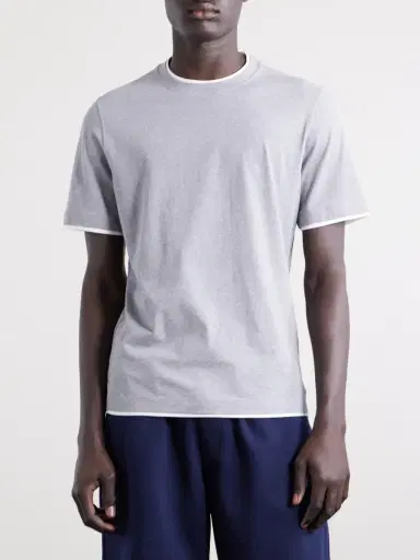 Brunello Cucinelli Layered Cotton-Jersey T-Shirt - Men | Thumbnail 3 Brunello Cucinelli Layered Cotton-Jersey T-Shirt - Men | Thumbnail 3