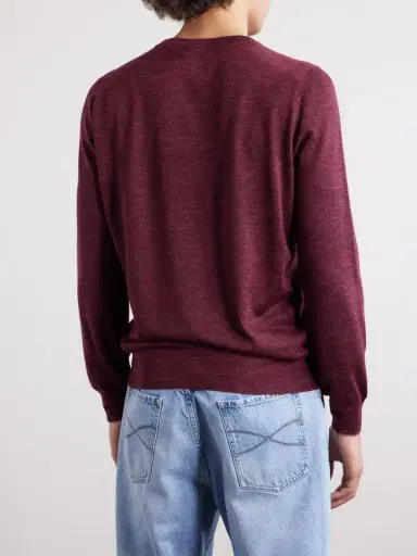 Brunello Cucinelli Cashmere, Silk and Linen-Blend Sweater - Men | Thumbnail 4 Brunello Cucinelli Cashmere, Silk and Linen-Blend Sweater - Men | Thumbnail 4