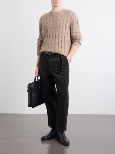 Barena Straight-Leg Pleated Cotton-Blend Corduroy Trousers - Men | Thumbnail 2 Barena Straight-Leg Pleated Cotton-Blend Corduroy Trousers - Men | Thumbnail 2
