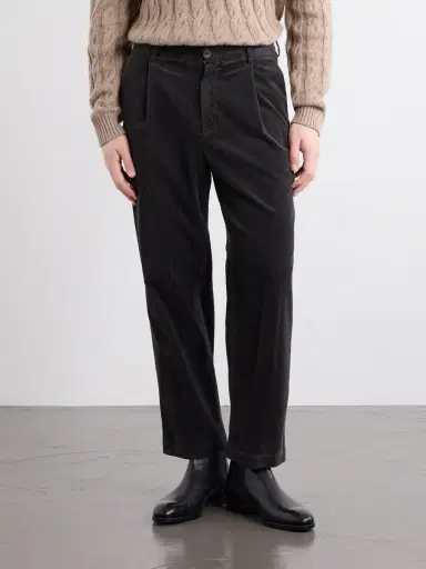 Barena Straight-Leg Pleated Cotton-Blend Corduroy Trousers - Men | Thumbnail 3 Barena Straight-Leg Pleated Cotton-Blend Corduroy Trousers - Men | Thumbnail 3