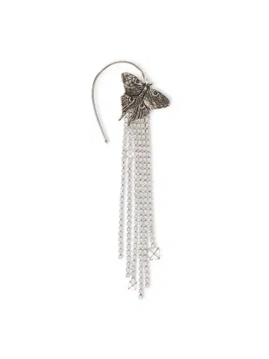 Off-White Butterfly Pendant Earring | Thumbnail 2 Off-White Butterfly Pendant Earring | Thumbnail 2