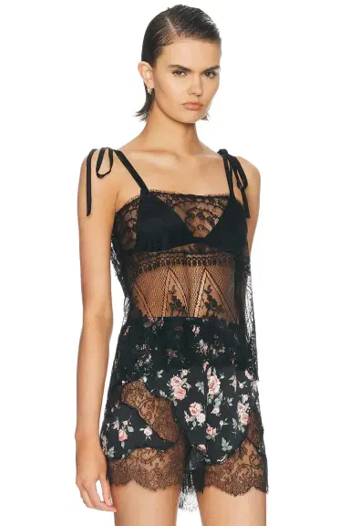 Dolce & Gabbana Tie Strap Sheer Camisole Top | Thumbnail 2 Dolce & Gabbana Tie Strap Sheer Camisole Top | Thumbnail 2
