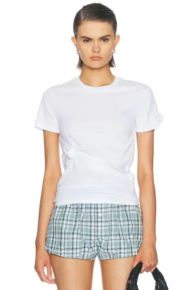 Helmut Lang Knot Baby Tee | Thumbnail 1 Helmut Lang Knot Baby Tee | Thumbnail 1
