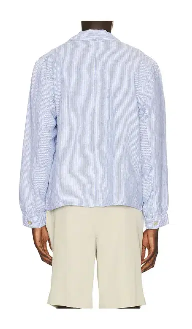 Polo Ralph Lauren Slubby Linen Striped Chore Overshirt | Thumbnail 7 Polo Ralph Lauren Slubby Linen Striped Chore Overshirt | Thumbnail 7