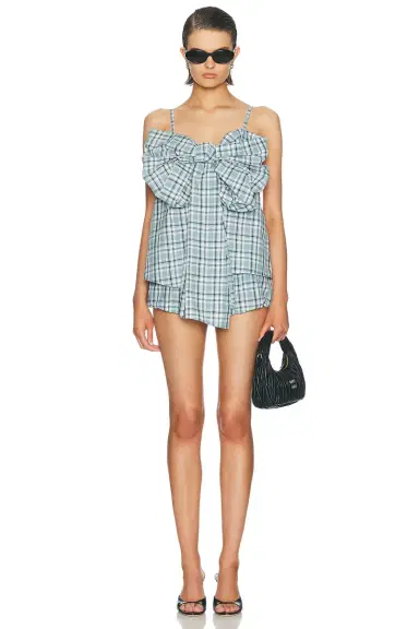 Acne Studios Pebby Plaid Short | Thumbnail 5 Acne Studios Pebby Plaid Short | Thumbnail 5