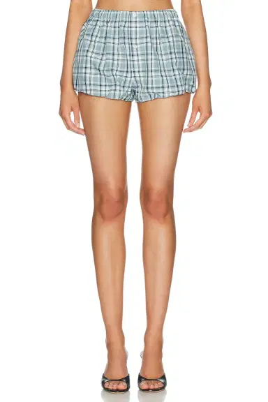 Acne Studios Pebby Plaid Short | Thumbnail 1 Acne Studios Pebby Plaid Short | Thumbnail 1