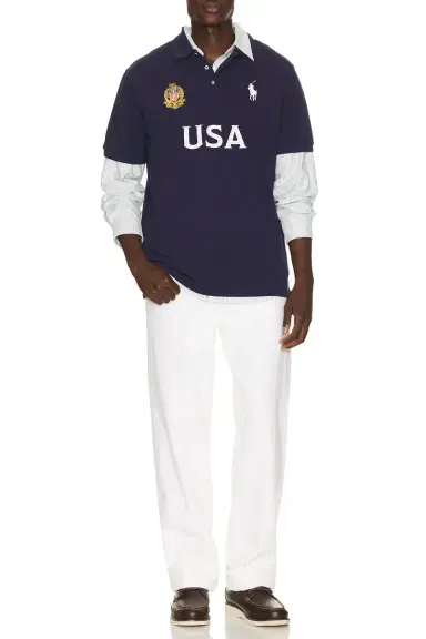 Polo Ralph Lauren Short Sleeve USA Mesh Polo | Thumbnail 3 Polo Ralph Lauren Short Sleeve USA Mesh Polo | Thumbnail 3
