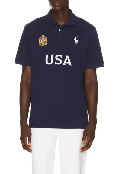 Polo Ralph Lauren Short Sleeve USA Mesh Polo | Thumbnail 1 Polo Ralph Lauren Short Sleeve USA Mesh Polo | Thumbnail 1