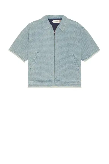 Honor The Gift Vintage Indigo Zip Front Short Sleeve | Thumbnail 4 Honor The Gift Vintage Indigo Zip Front Short Sleeve | Thumbnail 4