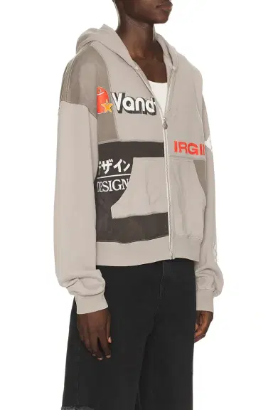 VANDYTHEPINK Paneled Zip Up Hoodie | Thumbnail 2 VANDYTHEPINK Paneled Zip Up Hoodie | Thumbnail 2