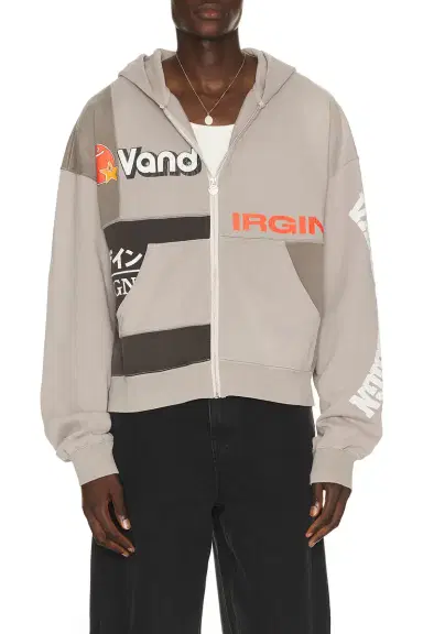 VANDYTHEPINK Paneled Zip Up Hoodie | Thumbnail 1 VANDYTHEPINK Paneled Zip Up Hoodie | Thumbnail 1