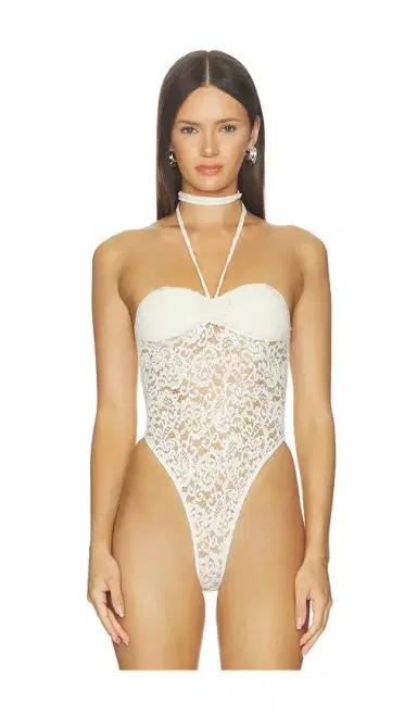Markgong Lace Halter Neck Bodysuit | Thumbnail 2 Markgong Lace Halter Neck Bodysuit | Thumbnail 2