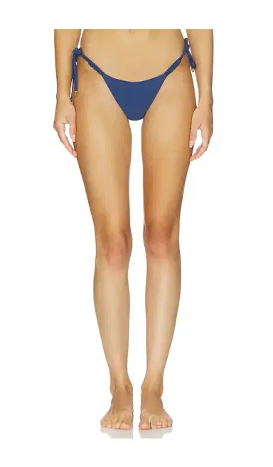 PQ X Alice + Olivia Macrame Tie Side Teeny Bikini Bottom | Thumbnail 1 PQ X Alice + Olivia Macrame Tie Side Teeny Bikini Bottom | Thumbnail 1