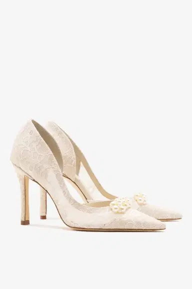 Markarian D'Orsay Pump White Lace | Thumbnail 3 Markarian D'Orsay Pump White Lace | Thumbnail 3