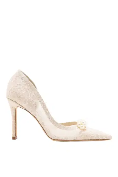 Markarian D'Orsay Pump White Lace | Thumbnail 1 Markarian D'Orsay Pump White Lace | Thumbnail 1