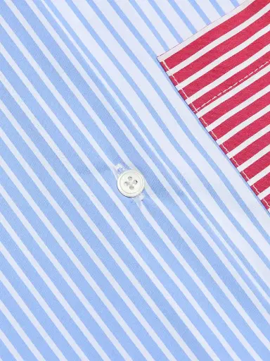 Solid & Striped Women's The Avril Stripe Button-Front Shirt - Colorblock Marina | Thumbnail 7 Solid & Striped Women's The Avril Stripe Button-Front Shirt - Colorblock Marina | Thumbnail 7