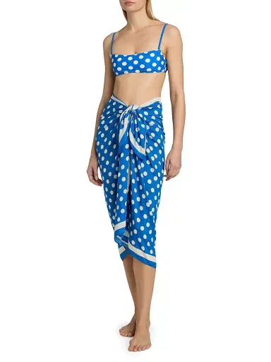 Solid & Striped Women's The Long Reversible Pareo - Blue Stripe | Thumbnail 2 Solid & Striped Women's The Long Reversible Pareo - Blue Stripe | Thumbnail 2