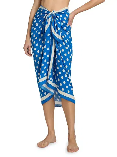 Solid & Striped Women's The Long Reversible Pareo - Blue Stripe | Thumbnail 3 Solid & Striped Women's The Long Reversible Pareo - Blue Stripe | Thumbnail 3