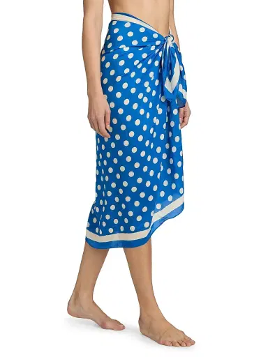 Solid & Striped Women's The Long Reversible Pareo - Blue Stripe | Thumbnail 4 Solid & Striped Women's The Long Reversible Pareo - Blue Stripe | Thumbnail 4