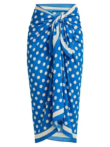 Solid & Striped Women's The Long Reversible Pareo - Blue Stripe | Thumbnail 1 Solid & Striped Women's The Long Reversible Pareo - Blue Stripe | Thumbnail 1