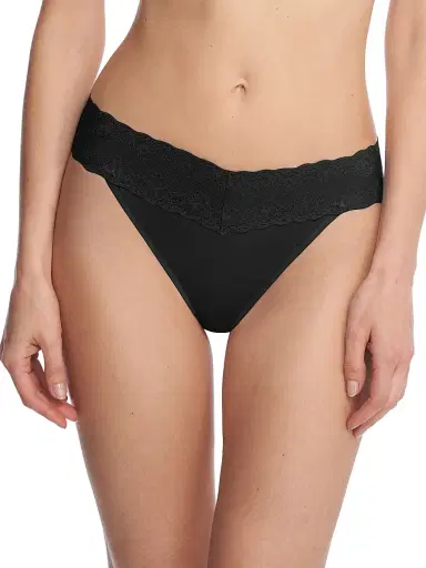 Natori Women's Bliss Perfection One Size Thong 3-Pack - Black | Thumbnail 2 Natori Women's Bliss Perfection One Size Thong 3-Pack - Black | Thumbnail 2