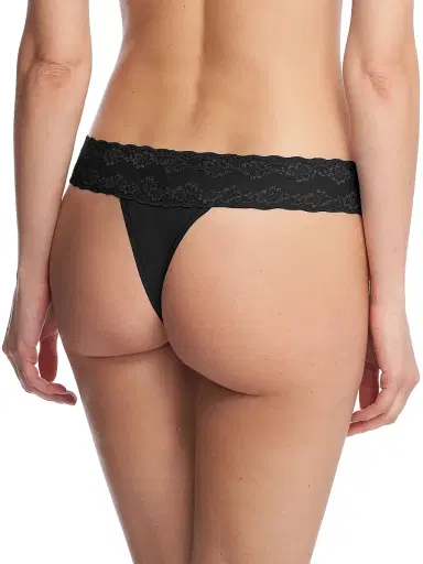 Natori Women's Bliss Perfection One Size Thong 3-Pack - Black | Thumbnail 4 Natori Women's Bliss Perfection One Size Thong 3-Pack - Black | Thumbnail 4