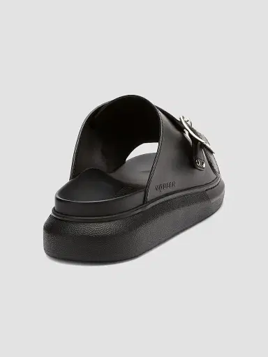 McQueen Men's Hybrid Buckle Rubber Slide Sandals - Black | Thumbnail 3 McQueen Men's Hybrid Buckle Rubber Slide Sandals - Black | Thumbnail 3
