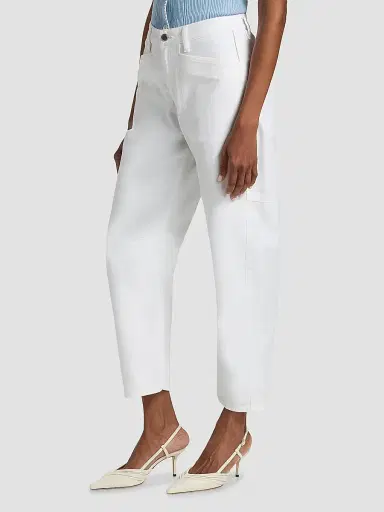 rag & bone Women's Stevie Utility Tapered Cotton Pants - White - Size 33 | Thumbnail 4 rag & bone Women's Stevie Utility Tapered Cotton Pants - White - Size 33 | Thumbnail 4