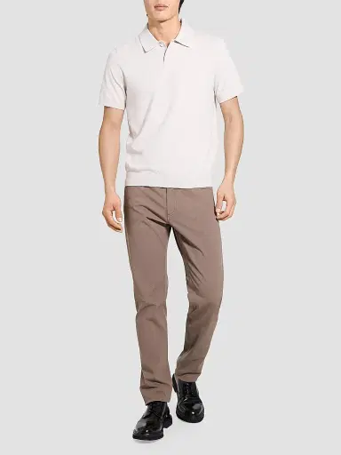 Theory Men's Soris Knit Polo Shirt - Silver Cloud | Thumbnail 2 Theory Men's Soris Knit Polo Shirt - Silver Cloud | Thumbnail 2