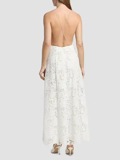 Ronny Kobo Women's Kim Embroidered Plunging V-Neck Maxi Dress - White | Thumbnail 5 Ronny Kobo Women's Kim Embroidered Plunging V-Neck Maxi Dress - White | Thumbnail 5