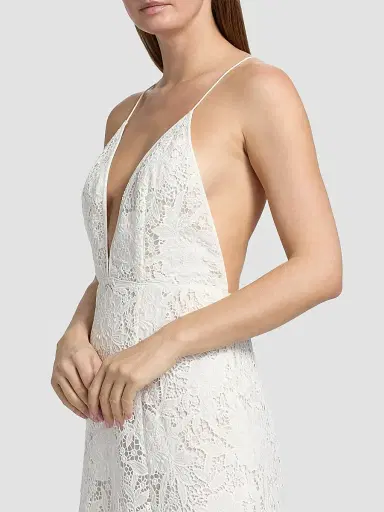 Ronny Kobo Women's Kim Embroidered Plunging V-Neck Maxi Dress - White | Thumbnail 6 Ronny Kobo Women's Kim Embroidered Plunging V-Neck Maxi Dress - White | Thumbnail 6
