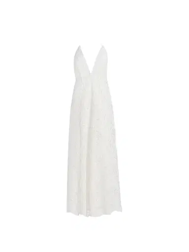 Ronny Kobo Women's Kim Embroidered Plunging V-Neck Maxi Dress - White | Thumbnail 1 Ronny Kobo Women's Kim Embroidered Plunging V-Neck Maxi Dress - White | Thumbnail 1
