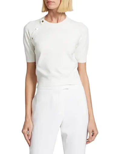 Altuzarra Women's Mini Minimoto Knit Crop Sweater - Natural White - Size XL | Thumbnail 3 Altuzarra Women's Mini Minimoto Knit Crop Sweater - Natural White - Size XL | Thumbnail 3