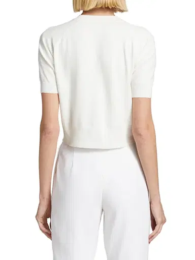 Altuzarra Women's Mini Minimoto Knit Crop Sweater - Natural White - Size XL | Thumbnail 5 Altuzarra Women's Mini Minimoto Knit Crop Sweater - Natural White - Size XL | Thumbnail 5
