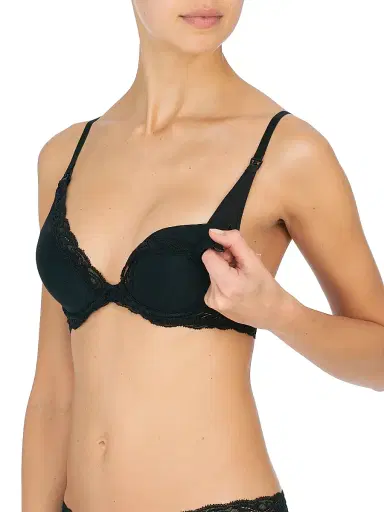 Natori Women's Feathers Plunge Nursing T-Shirt Bra - Black - Size 32D | Thumbnail 2 Natori Women's Feathers Plunge Nursing T-Shirt Bra - Black - Size 32D | Thumbnail 2