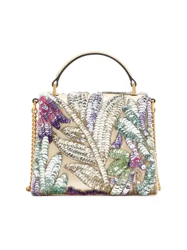 Valentino Garavani Women's V-Sling Crossbody Embroidered Bag | Thumbnail 2 Valentino Garavani Women's V-Sling Crossbody Embroidered Bag | Thumbnail 2