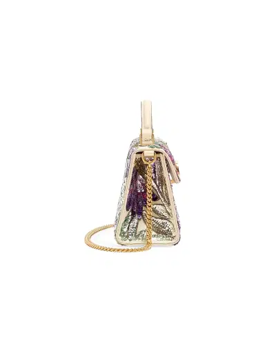 Valentino Garavani Women's V-Sling Crossbody Embroidered Bag | Thumbnail 4 Valentino Garavani Women's V-Sling Crossbody Embroidered Bag | Thumbnail 4