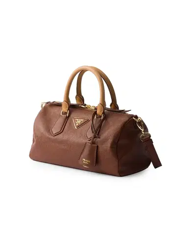 Prada Women's Small Leather Top-Handle Bag - Brown | Thumbnail 4 Prada Women's Small Leather Top-Handle Bag - Brown | Thumbnail 4