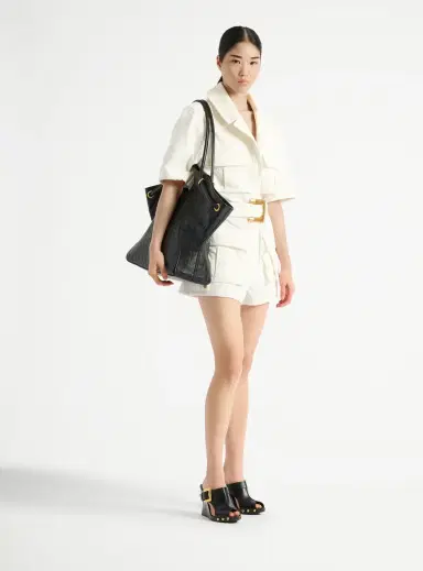 Balmain Belted denim playsuit | Thumbnail 2 Balmain Belted denim playsuit | Thumbnail 2