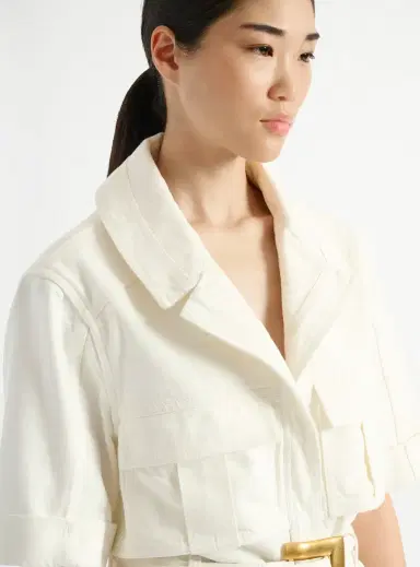 Balmain Belted denim playsuit | Thumbnail 4 Balmain Belted denim playsuit | Thumbnail 4