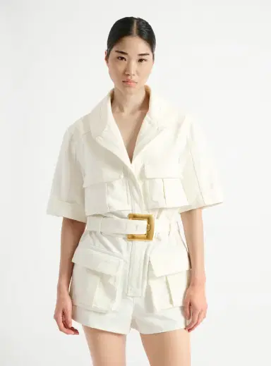Balmain Belted denim playsuit | Thumbnail 5 Balmain Belted denim playsuit | Thumbnail 5