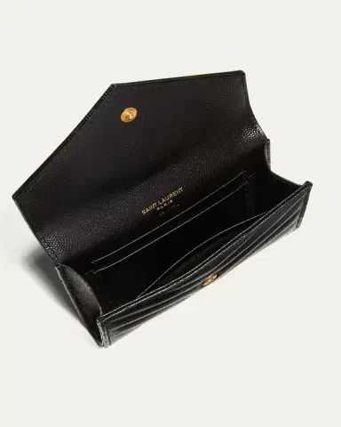 Saint Laurent YSL Monogram Small Flap Wallet in Grained Leather | Thumbnail 5 Saint Laurent YSL Monogram Small Flap Wallet in Grained Leather | Thumbnail 5