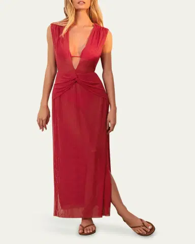 Vix Solid Cindy Maxi Dress Coverup | Thumbnail 2 Vix Solid Cindy Maxi Dress Coverup | Thumbnail 2