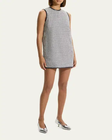 Theory Tweed Canvas Sleeveless Mini Dress | Thumbnail 4 Theory Tweed Canvas Sleeveless Mini Dress | Thumbnail 4