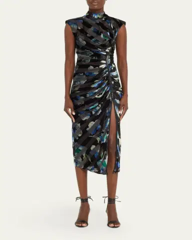 Ramy Brook Hallie Floral Velvet Midi Dress | Thumbnail 2 Ramy Brook Hallie Floral Velvet Midi Dress | Thumbnail 2