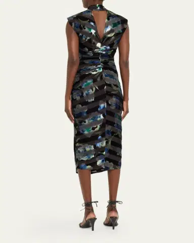 Ramy Brook Hallie Floral Velvet Midi Dress | Thumbnail 3 Ramy Brook Hallie Floral Velvet Midi Dress | Thumbnail 3