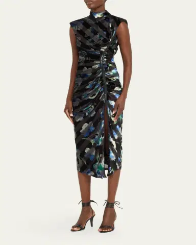 Ramy Brook Hallie Floral Velvet Midi Dress | Thumbnail 4 Ramy Brook Hallie Floral Velvet Midi Dress | Thumbnail 4