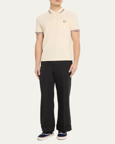 Valentino Garavani Men's Nojoke Canvas Leather VLogo Low-Top Sneakers | Thumbnail 5 Valentino Garavani Men's Nojoke Canvas Leather VLogo Low-Top Sneakers | Thumbnail 5