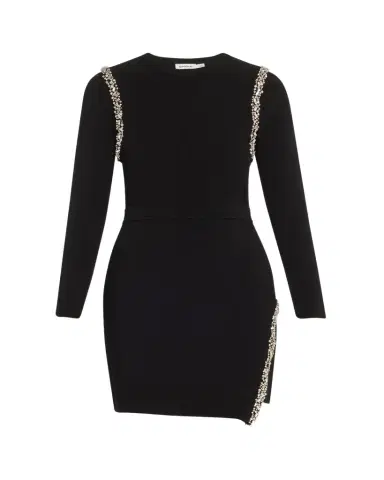 SIMKHAI Nyx Embellished Long-Sleeve Wrap Dress | Thumbnail 1 SIMKHAI Nyx Embellished Long-Sleeve Wrap Dress | Thumbnail 1
