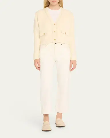 FRAME Double Pocket Cropped Caridgan | Thumbnail 2 FRAME Double Pocket Cropped Caridgan | Thumbnail 2
